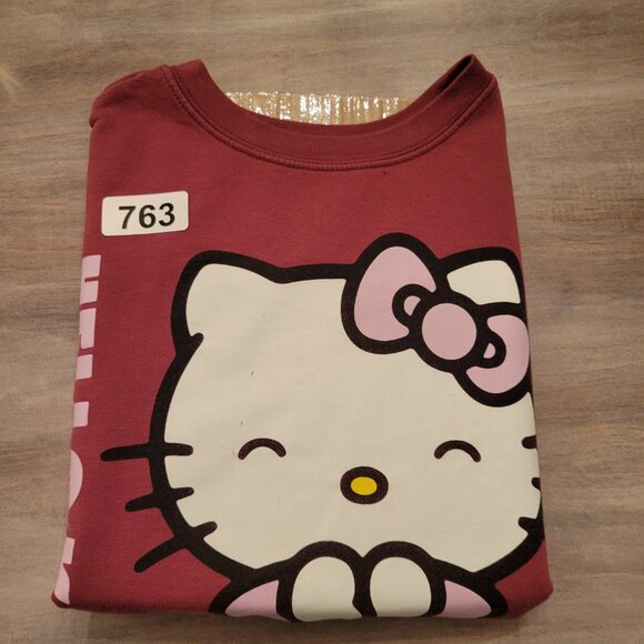 Hello Kitty Red Graphic Sweatshirt Women’s Small Kawaii Y2K Pullover Top - Picture 7 of 7